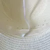 Hattar med bred brätte Rund Top Panama Halm Sommarsol För Kvinnor Fritid Strand Dam UV-skydd Pärlkeps