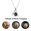 Colliers pendentif collier de projection Po personnalisé avec image à l'intérieur je t'aime 100 langues cadeau coeur personnalisé 230707