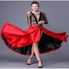 Neue Stil Spanisch Dance Rock Femal Schwarz Rot Latin Dance Kleid Paso Doble Rock Mantel Kleid Frau Performance1205M