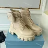 Designer Monolith Boots Womens Bag Boot Ankel Martin Stövlar Klassisk militär stridsplattform äkta läderskor trippelkohudmotorcykelskor