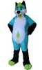 Promotional Halloween Long Fur Husky Dog Fox Fursuit Furry Mascot Costume Suit Fancy Dress Adult Outdoor Outfit Fur suit
