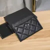 Monedero clásico de lujo para mujer Monedero de doble cara con diamantes en la parte superior Monedero para mujer Monedero minimalista Monedero con hebilla Bolso multitarjeta