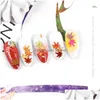 Nail Art Decoraties 12Box/Set Nagels Esdoornblad Pailletten Holografische Herfst Bladeren Vlokken Stickers Laser Glitters Paillette Manicure Dr Dht3Q