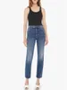 Frauen Jeans Frauen Schlank Abgeschnitten Denim Hosen Zipper Hohe Taille Mode Alle-spiel Baumwolle Weibliche 2023 Frühling Sommer