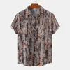 Chemises décontractées pour hommes chemise de créateur vacances hawaïennes Blouses à manches courtes coton ample lin imprimé Streetwear Ropa Hombre