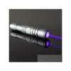 Laser Pointers Most Powerf 5000M 532Nm 10 Mile Sos Lazer Military Flashlight Green Red Blue Violet Pen Light Beam Hunting Teaching D Dhkhc