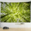 Tapisseries regardant vers la forêt vue tapisserie nature paysage fond tapisserie décoration murale style chambre à coucher esthétique décoration de la maison