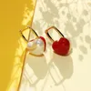 Stud Earrings FARLENA Jewelry Fashion Two Colors Heart Shape For Women Elegant Party Prom