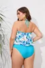 Costumi da bagno da donna Bikini da donna 2023 Costume da bagno in due pezzi Taglie forti L-5XL Tankini Costume da bagno femminile Gonna da bagno