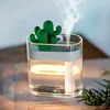 Hemerileştiriciler 160ml Ultrasonik Hava Humidifikasyonu Temiz Kaktüs Renk Işık USB USB Uçucu Yağı Difüzör Araç Arıcı Aroma Difüzör Mist Makarası