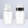 Nagelgel, 2 Stück, 200 ml, Nagellackentferner, Pressflaschen, leere Lotion-Reisebehälter (schwarzer Hals und weiße Flasche)