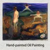 Modern Abstract Canvas Art Bathing Boys C.1898 Edvard Munch Handmade Oil Painting Contemporary Wall Decor