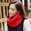 Scarves Solid Color Plain Knitted Infinity Scarf For Women And Man Winter Thick Neck Warmer Loop Circle Ring Snood Bufandas