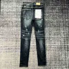 2023 Designer lila Jeans för Herr Man Byxor Rip Denim Biker Grey Paint Distress Stretch Motorcykel Bone Halloween 14Z3I3ZC0