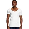 Herenpakken NR 2 A1294 Diepe V-hals Slim Fit T-shirt met korte mouwen voor mannen Low Cut Stretch Vee Top Tees Fashion Man Tshirt Onzichtbaar Casual