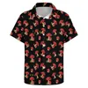 Мужские повседневные рубашки волшебные грибы пятнистые грибы пляжная рубашка Hawaii Vintage Blounes Mens Graphic 3xl 4xl