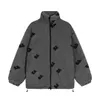 22AW Imprimé lettre complète Mabille décontractée Chandoule de chandail à la veste pour hommes Hip-Hop Parka à glissière chaude Veste classique Classic Coat Large Coat