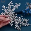 Luxuriöse silberne Kristalle Braut-Kopfbedeckungen, Haarkämme für Hochzeit, Haarnadel-Clips, glitzernde Strasssteine, Damen-Kopfbedeckung, Abschlussball-Haarschmuck, Kronen und Tiaras, CL2564