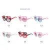 Child Cute Bowknot Frame Sunglasses Children Kids Fashion Boys Girls Protection Blue Pink Shades Gradient Mirror Eyewear