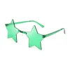 Sunglasses 2023 Conjoined Glasses Multi-color Decorative Party Rimless Star-shaped Light Funny Pentagram Candy