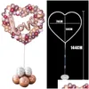 Party Decoration Glow Balloons Column Stand Arch Home Led Confetti With Clips Wedding Balloon Holder Stick Y0622 Drop Delivery Garde Dhhgb