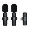 Mikrofone Drahtloses Kragen-Clip-Mikrofon Eins-zu-Zwei Outdoor-Mobile-Live-Streaming-Ausrüstung Radio-Rauschunterdrückung
