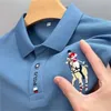 Men's TShirts High quality men's pure cotton embroidered POLO shirt 2023 summer highend business leisure sports lapel shortsleeved Tshi 230707