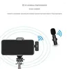 Microphones Clip de collier sans fil Microphone One-to-Two Outdoor Mobile Live Streaming Equipment Radio Noise Reduction