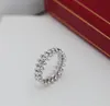 Projektant pierścionek zderzenie de pierścionki biżuteria ze stali nierdzewnej 18 K wzrost złoto srebro Bullet Rings kobiety mężczyźni diament moda biżuteria projektanci wesele prezent rozmiar 5-10