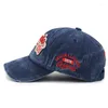 Les capuchons de balle font de l'ancien capuchon de capuche Snapback vintage lavage de baseball réglable Men de mode d'été Broderie Trucker Camilier pour femmes