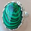 Cluster Rings Malachite Crystal Tiger Eye Jaspe Aventruine Blue Sand Lapis Lazuli Opal Oval Women Men Bead Ring 7-12 "US Adjust WFH913