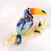 Parrot Bird Broscher för Kvinnor Vintage Pin Stor Bird Strass Brosch Animal Corsage Accessories