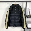 Piumino da uomo Parka da uomo di design Giacche con cappuccio Nastro riflettente vestiti jacquard Colletto alla coreana Cappotti da uomo Capispalla Abbigliamento Nero blu grigio Cachi RRER