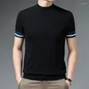 Men's Sweaters For Man Fashion Casual Short Sleeve Knitted Luxury Slim Quality Smooth Comfortable Pullovers Sueter Masculina S-XXL