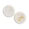 Nail Gel 3D Flower Art Stickers Décorations Or Argent Perles Différentes Tailles Élégant Avec Boîte De Rangement Pour Salon