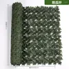 Decorative Flowers Artificial Privacy Fence Screen 19.6x118in Covering Leaf And Vine Wall Decoration For Outdoor