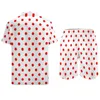 Heren Trainingspakken Rode Polka Dot Heren Sets Geometrisch Stippen Vintage Print Informeel Shorts Grappig Vakantie Overhemd Set Korte Mouwen Grafisch Oversized