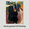 Modern landskap Canvaskonst Livets fyra åldrar Edvard Munch målning Handmålad hög kvalitet