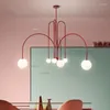 Lustres nordique luxe LED plafond lustre moderne verre Restaurant Loft salon maison éclairage cuisine accessoires