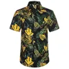 Chemises habillées pour hommes Hawaiian Summer Short Sleeve Floral Graphic Beach Tops VNeck Slim Fit Tee 5xl ButtonUp Chemise ample surdimensionnée 230707