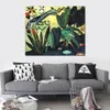 Abstract Animal Canvas Art Saut Du Lapin 1911 Souza Cardoso Painting Handmade Musical Decor for Piano Room