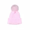 Herbst Winter Kinder Beanie Wollmütze verdickte Bonbonfarbe Wollknäuel Wollmütze warmer Gehörschutz Strickmütze für Jungen und Mädchen Baby Pullover Mütze klein ba055 E23