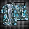 Mens Tracksuits 14 Colors Tropical Short Sleeve Printed Shirt Sets Casual Tops Shirts for Men Hawaiian Clothing 230707