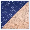 Foulards 60 cm géométrique cinq étoiles couture femmes Polyester foulard en soie Design Satin grand carré écharpe/châle pour dames