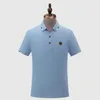 Lacost Mens Polos Summer Shirts 브랜드 의류 면화 짧은 슬리브 비즈니스 디자이너 Tops T 셔츠 캐주얼 스트라이프 통기성 의류