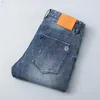 Designer jeans maschile di lusso lavatela in pietta stretch jeans gamba dritta lettere di strada alta pantaloni casual