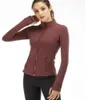 2023 Lulus Yogas Jacket Women Yoga Outfits Define Workout Sport Coat Fitness JacketS Sport Quick Dry Activewear Top Solid Zip Up ZXZ