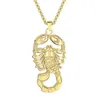 Pendant Necklaces Trend Stainless Steel Scorpio Necklace Charming Men's Fashion Hip Hop Punk Accessories Jewelry Drop