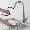 Rubinetti da cucina Nichel spazzolato monocomando estraibile Miscelatore acqua girevole a 360 gradi