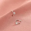 Backs Earrings Simple Zircon C-Shaped Ear Cuff For Women Girls Geometric Non-Pierced Cartilage Clip Fake Piercing Earcuffs Jewelry